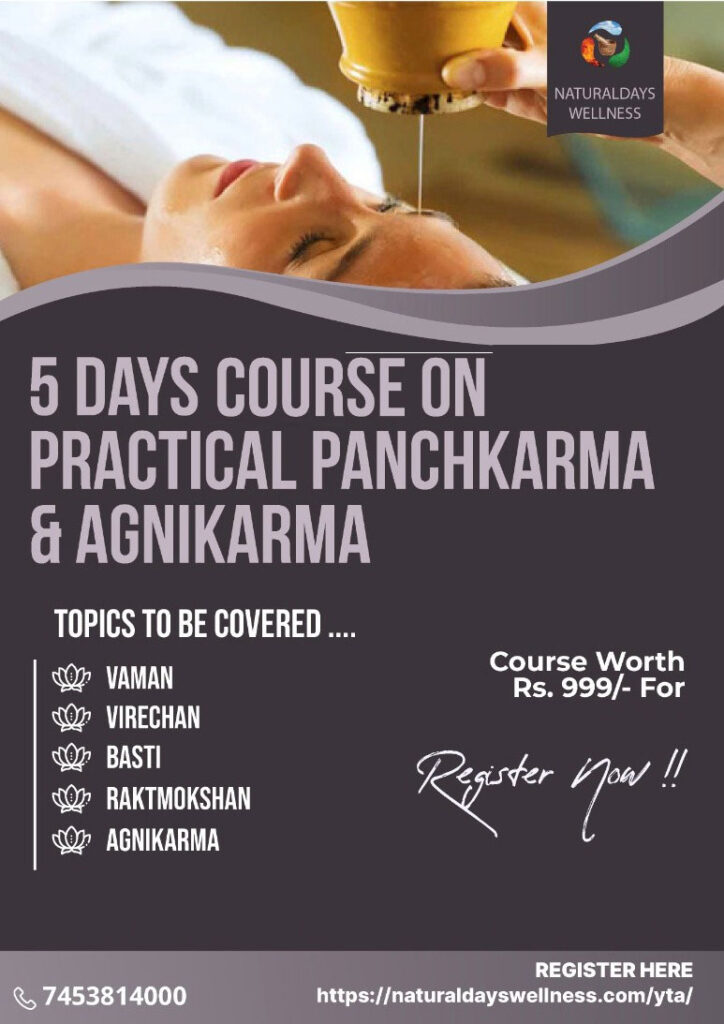 Certificate course Ayurveda PCG Natural Days Wellness